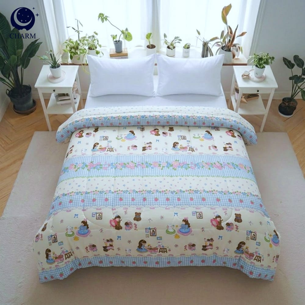 ผ้าห่มนวม CHARM คอลเลคชั่น DREAMY 5 FT SIZE 160&times;210 ซม. ลาย SWEET GIRL