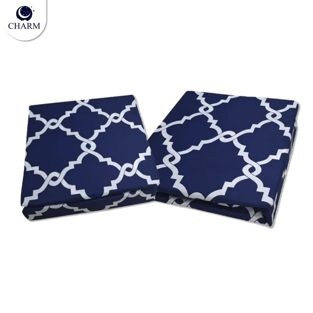 ชุดผ้าปูที่นอน 6ฟุต 5 ชิ้น CHARM รุ่น คลาสสิค NAVY MIRAGE ไม่รวมผ้านวม สี คลาสสิค MIRAGE