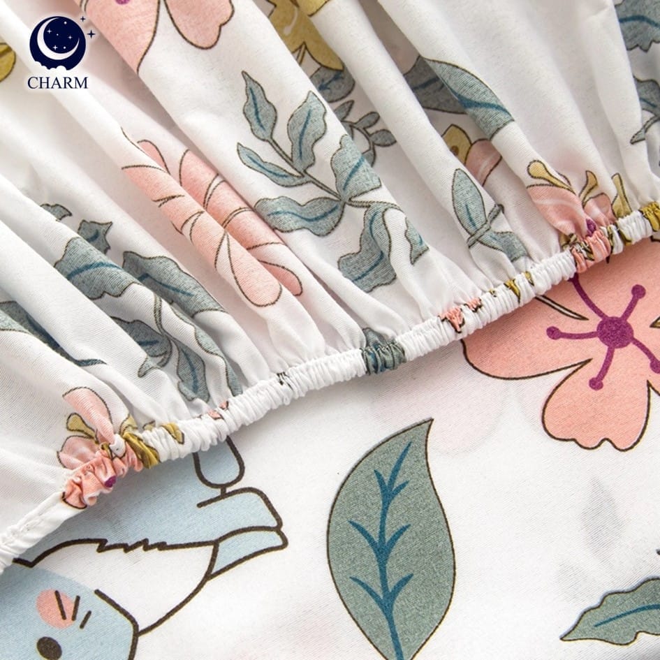 CHARM ชุดผ้าปูที่นอน + ผ้านวม 5 ฟุต 6 ชิ้น ลาย RABBIT TALE คอลเลคชั่น DREAMY