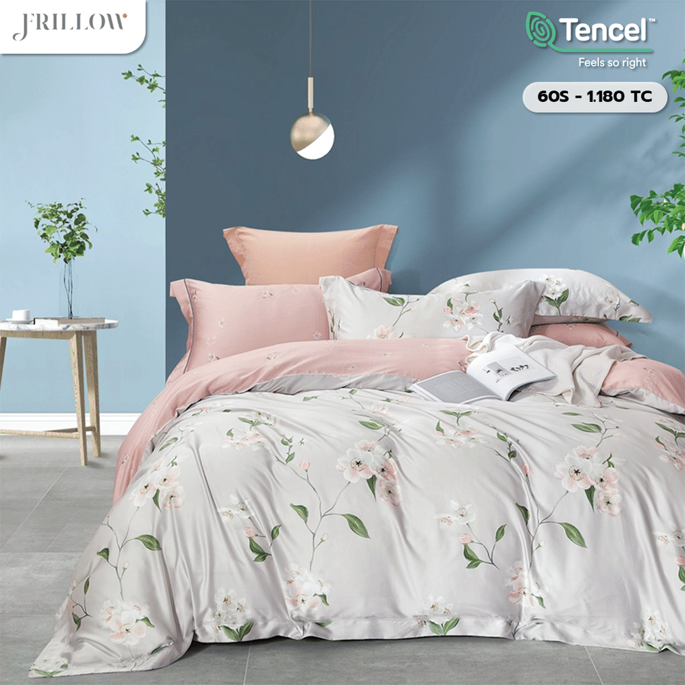 ปลอกผ้านวม 100X90 นิ้ว FRILLOW TENCEL&trade; 1180TC สี LADY BLOOM