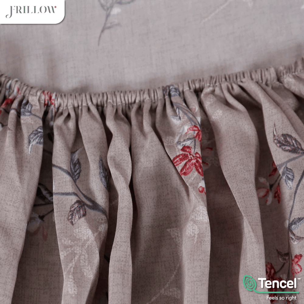 ชุดผ้าปูที่นอน 6 ฟุต (5 ชิ้น) FRILLOW TENCEL&trade; 1180TC สี LADY FREESIA