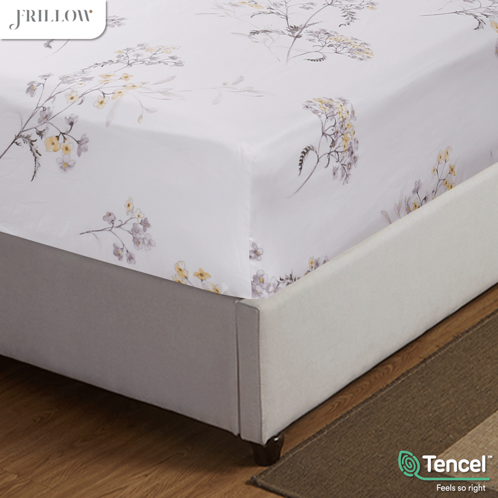 ชุดผ้าปูที่นอน 3.5 ฟุต (3 ชิ้น) FRILLOW TENCEL&trade; 1180TC สี LADY DAPHNE