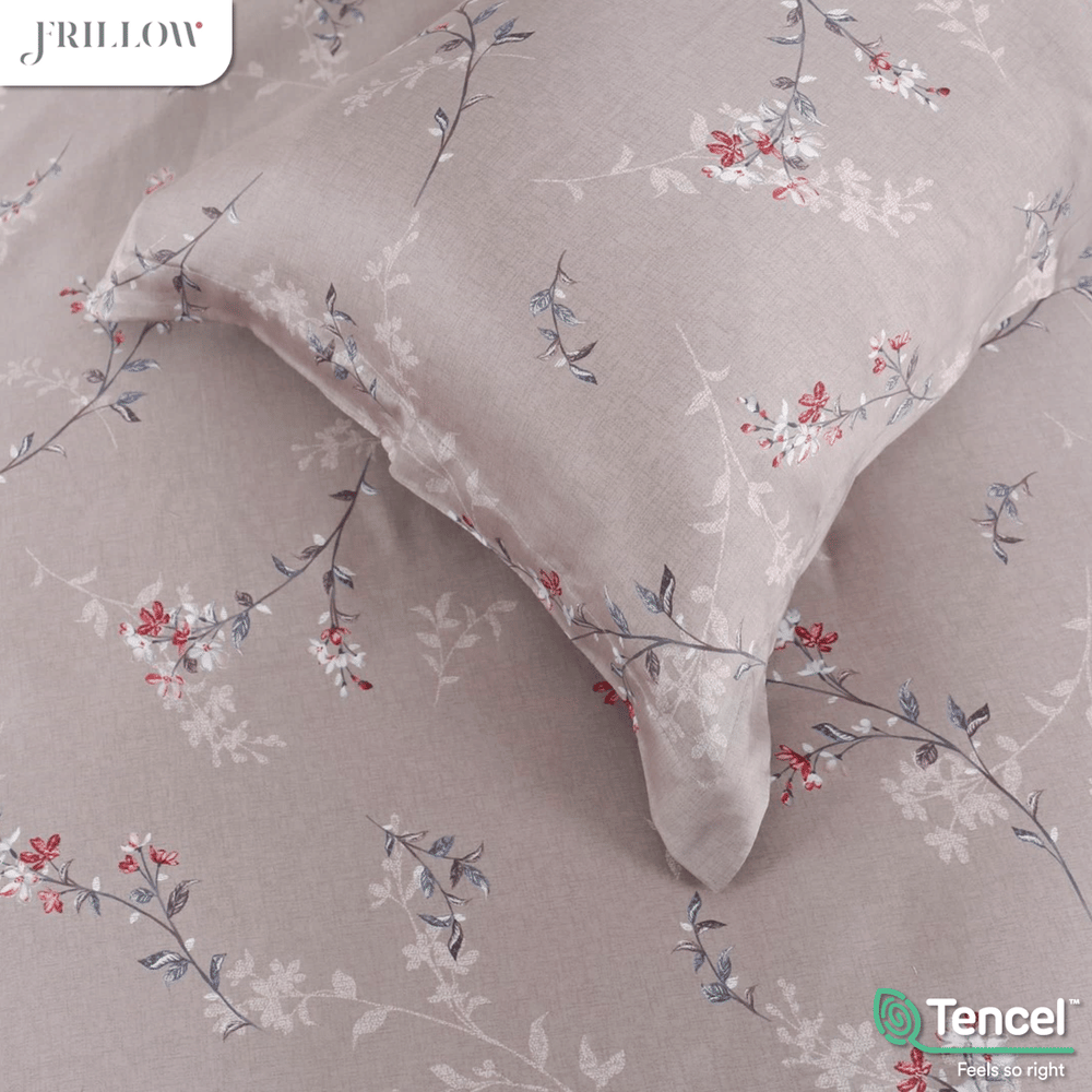 ชุดผ้าปูที่นอน 6 ฟุต (5 ชิ้น) FRILLOW TENCEL&trade; 1180TC สี LADY FREESIA