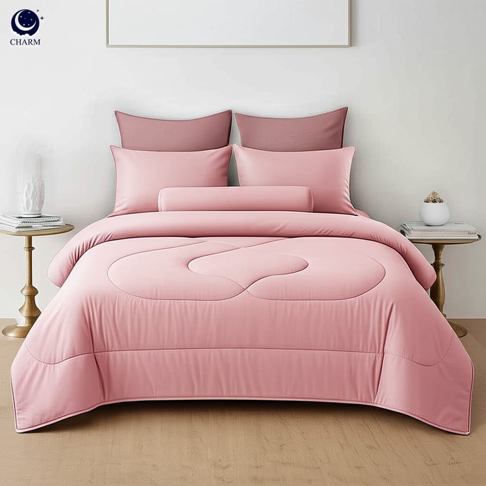 ชุดผ้าปูที่นอน 3.5 ฟุต 4 ชิ้น CHARM สี PINK คอลเลคชั่น CLASSIC