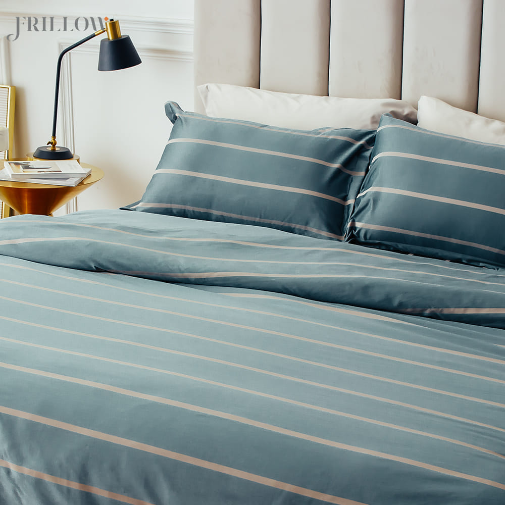 ชุดปลอกผ้านวม 70X90 นิ้ว FRILLOW 800TC COTTON SILK &ndash; สี ECLIPSE GREY คอลเลคชั่น PRESTIGE