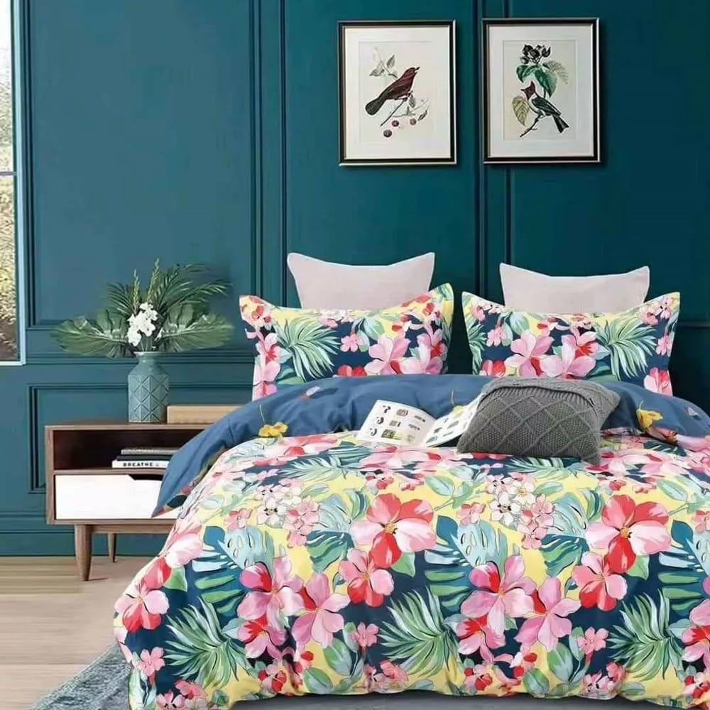 ชุดผ้าปูที่นอน 5 ฟุต 6 ชิ้น CHARM สี FLORAL TWO TONE คอลเลคชั่น CLASSIC