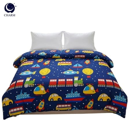 ผ้าห่มนวม CHARM คอลเลคชั่น DREAMY 5 FT SIZE 160×210 ซม. ลาย TRAVEL TIME_0