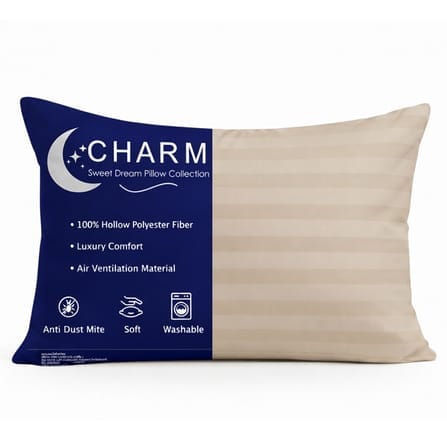หมอนหนุน CHARM SWEET DREAM ขนาด 19X29 นิ้ว 1000 กรัม สี SUGAR BROWN