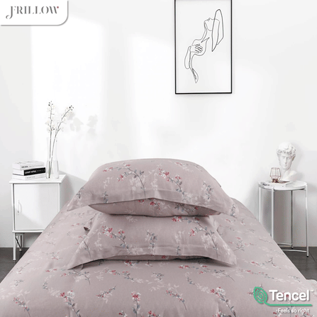ชุดผ้าปูที่นอน 5 ฟุต (5 ชิ้น) FRILLOW TENCEL™ 1180TC สี LADY FREESIA_10