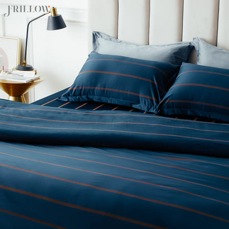 ชุดปลอกผ้านวม 70X90 นิ้ว FRILLOW 800TC COTTON SILK – สี MIDNIGHT BLUE คอลเลคชั่น PRESTIGE_2