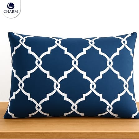 ชุดผ้าปูที่นอน 6ฟุต 5 ชิ้น CHARM รุ่น คลาสสิค NAVY MIRAGE ไม่รวมผ้านวม สี คลาสสิค MIRAGE_4