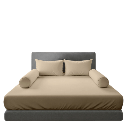 ชุดผ้าปูที่นอน 3.5ฟุต 3 ชิ้น CHARM รุ่น คลาสสิค BUSHY BEIGE ไม่รวมผ้านวมZ_4
