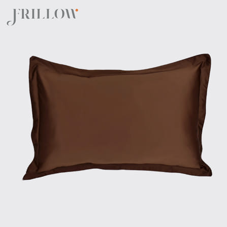 ชุดผ้าปูที่นอน 3.5ฟุต 2ชิ้น FRILLOW 800TC COTTON SILK  สี DARK BROWN คอลเลคชั่น PRESTIGE_4