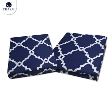 ชุดผ้าปูที่นอน 6ฟุต 5 ชิ้น CHARM รุ่น คลาสสิค NAVY MIRAGE ไม่รวมผ้านวม สี คลาสสิค MIRAGE_5