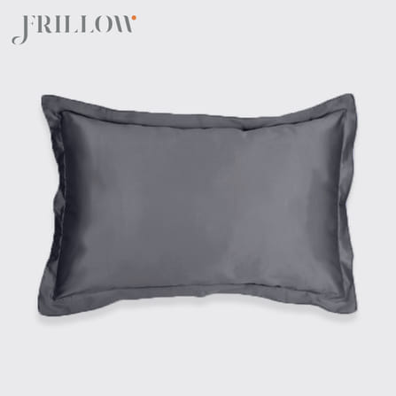 ชุดผ้าปูที่นอน 3.5ฟุต 2ชิ้น FRILLOW 800TC COTTON SILK  สี DARK GREY คอลเลคชั่น PRESTIGE_5