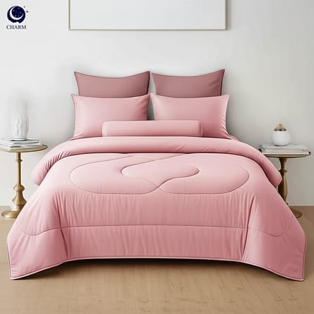 ชุดผ้าปูที่นอน 3.5 ฟุต 4 ชิ้น CHARM สี PINK คอลเลคชั่น CLASSIC_5