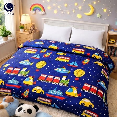 ผ้าห่มนวม CHARM คอลเลคชั่น DREAMY 5 FT SIZE 160×210 ซม. ลาย TRAVEL TIME_5