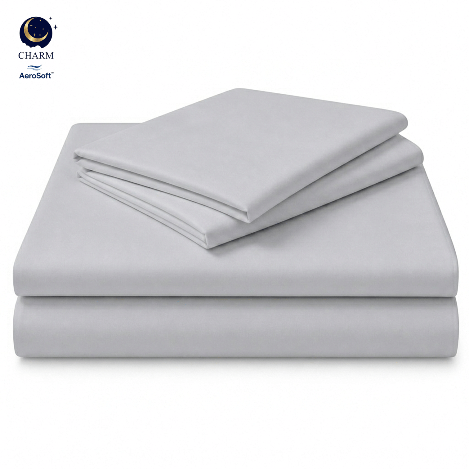 ชุดผ้าปูที่นอน 5ฟุต 3 ชิ้น CHARM รุ่น ESSENTIALS สี LIGHT GREY_0
