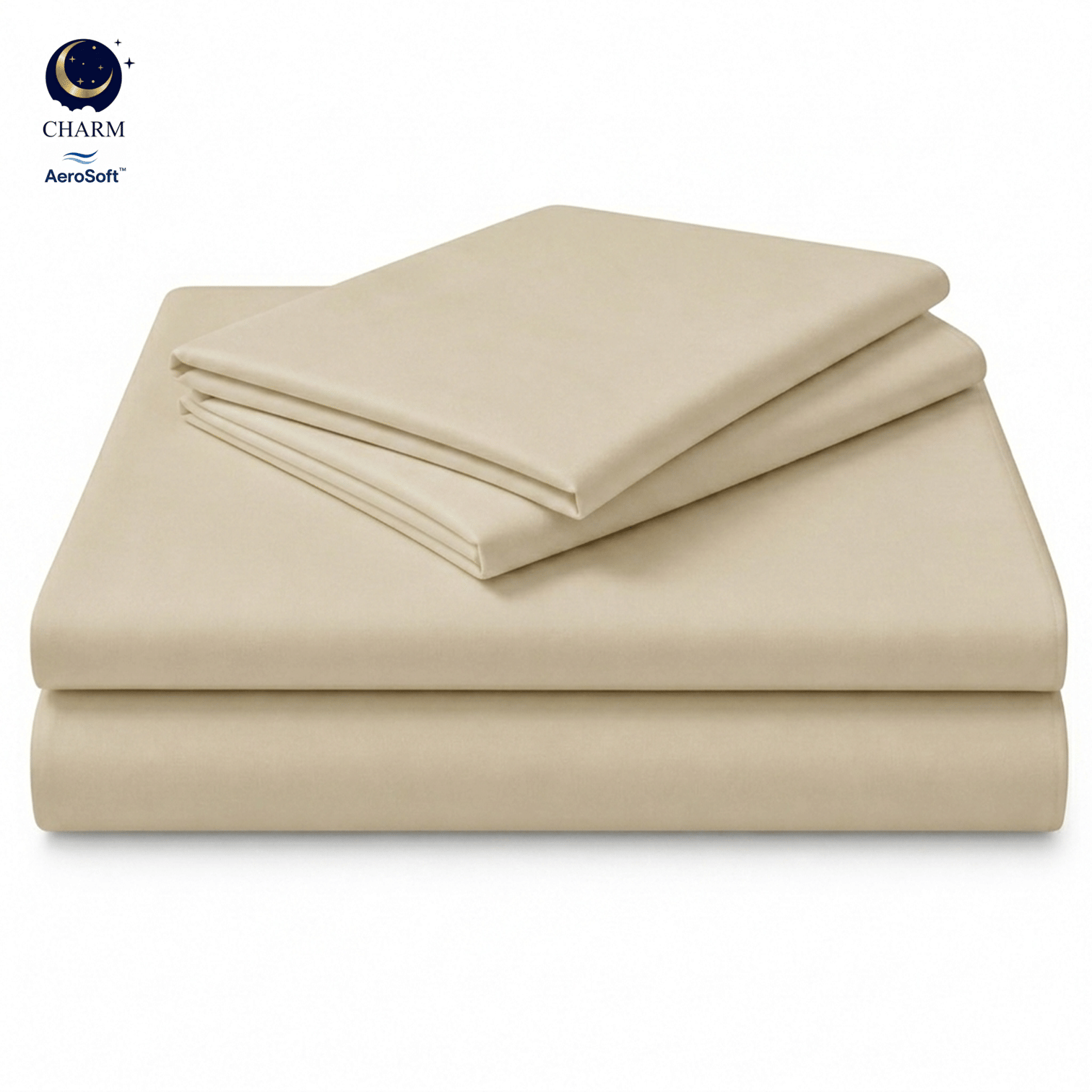 ชุดผ้าปูที่นอน 6ฟุต 3 ชิ้น CHARM รุ่น ESSENTIALS สี CREAM_0