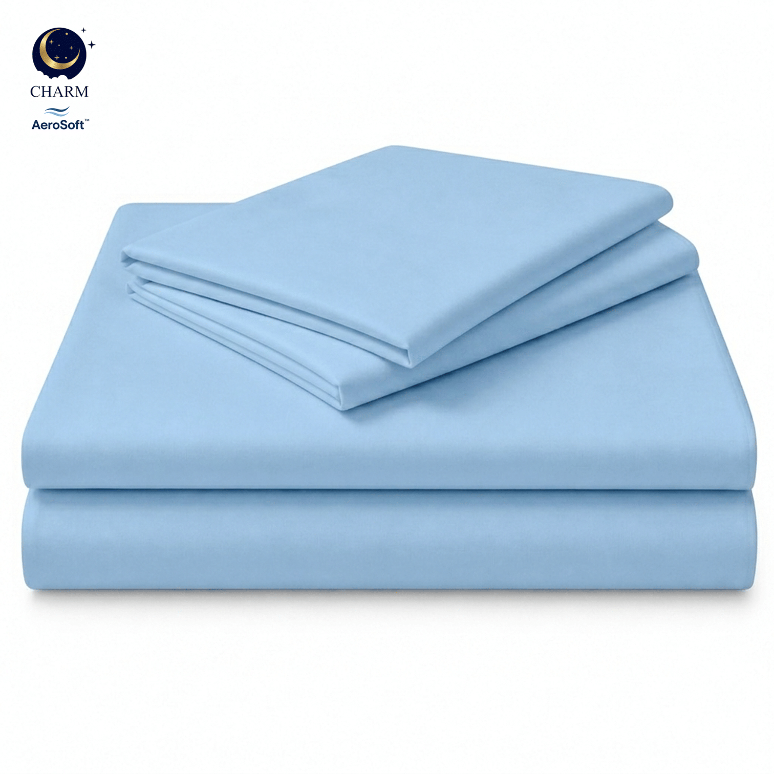 ชุดผ้าปูที่นอน 3.5ฟุต 2 ชิ้น CHARM รุ่น ESSENTIALS สี OCEAN BLUE_0
