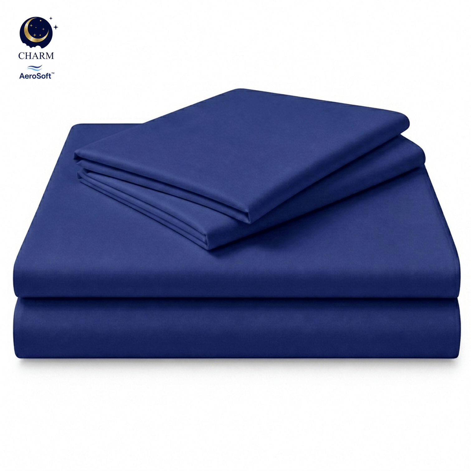 ชุดผ้าปูที่นอน 3.5ฟุต 2 ชิ้น CHARM รุ่น ESSENTIALS สี NAVY BLUE_0