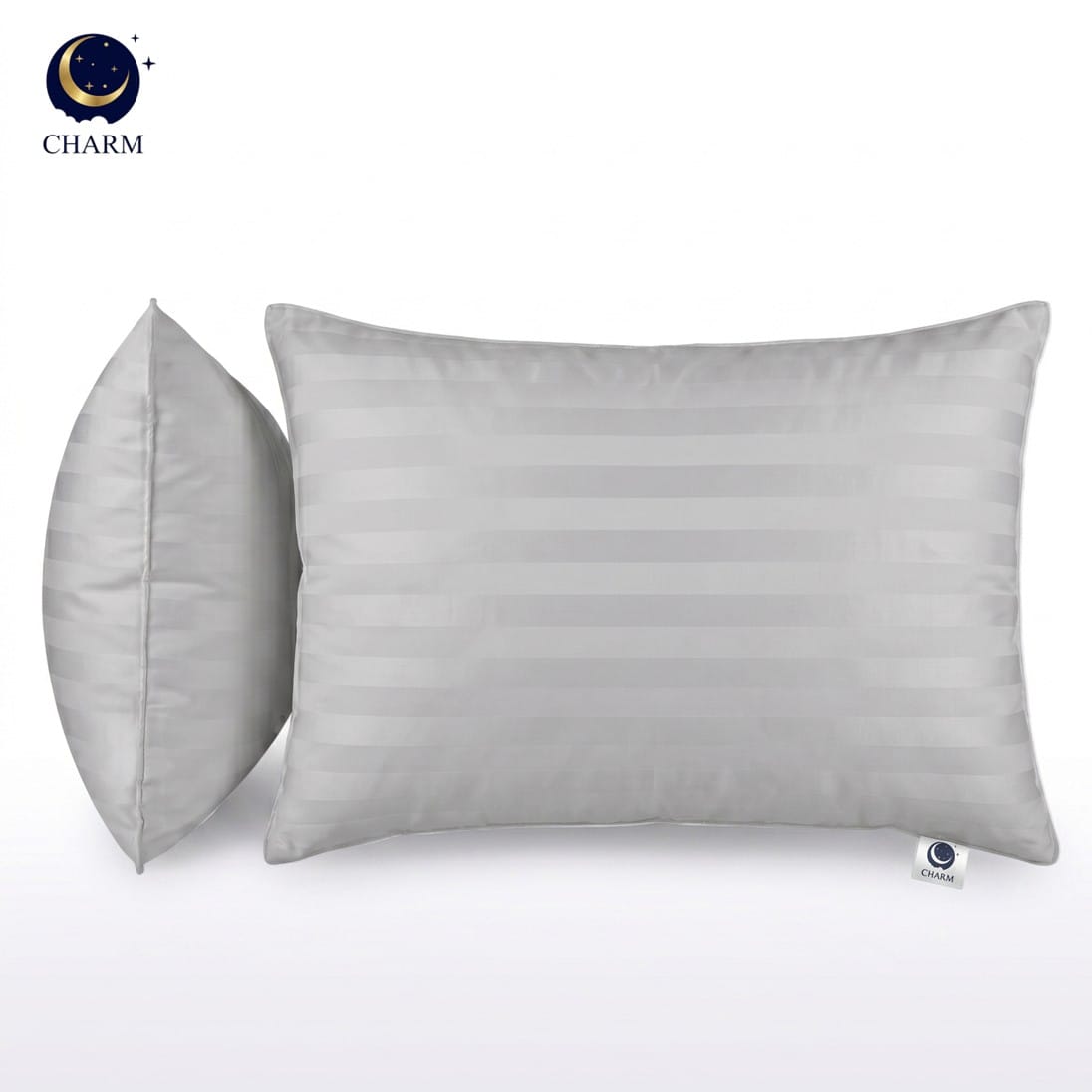 หมอนหนุน CHARM SWEET DREAM ขนาด 19X29 นิ้ว 1000 กรัม สี GREY