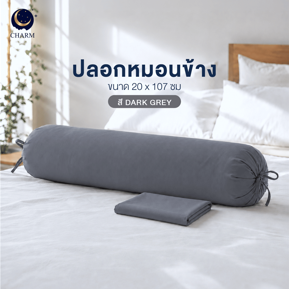 ปลอกหมอนข้าง CHARM AEROSOFT™ สี DARK GREY_1