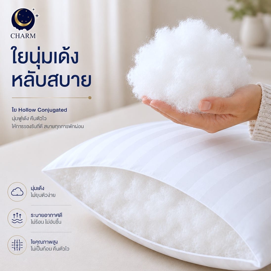 หมอน BODY CHARM รุ่น CUDDLE ขนาด 16