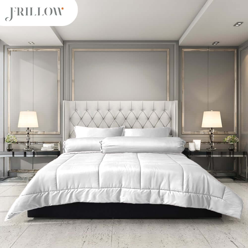 ชุดผ้าปูที่นอน 6ฟุต 4 ชิ้น FRILLOW ESSENTIAL 720TC สี  ขาวนวล_0