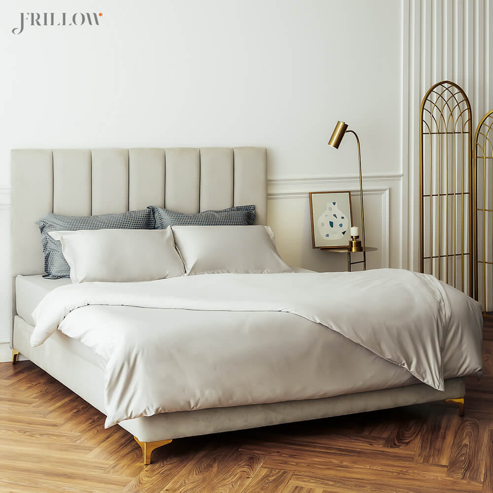 ชุดปลอกผ้านวม 100X90 นิ้ว FRILLOW 800TC COTTON SILK – สี BRIGHT BEIGE คอลเลคชั่น PRESTIGE_0