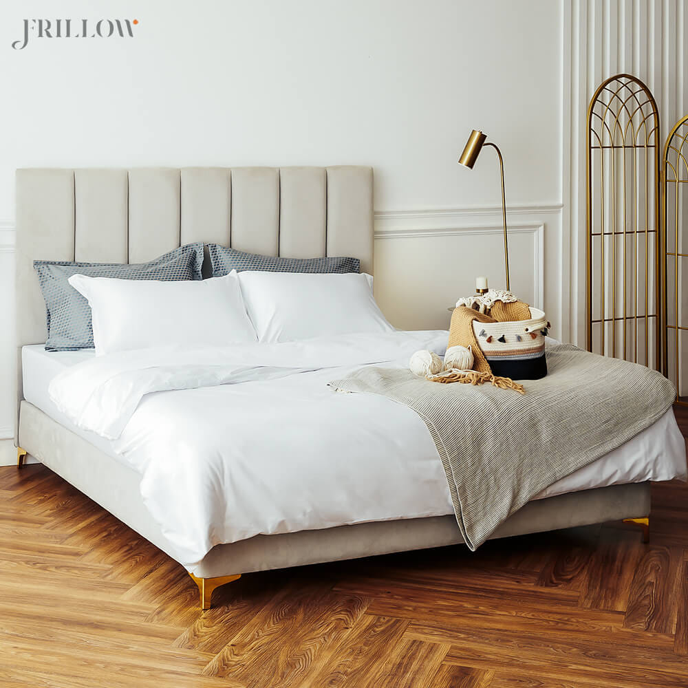 ชุดปลอกผ้านวม 70X90 นิ้ว FRILLOW 800TC COTTON SILK – สี WHITE คอลเลคชั่น PRESTIGE_0
