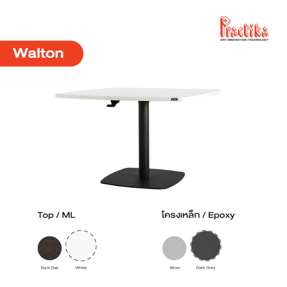 โต๊ะ PRACTIKA WALTON 100CM. สีขาว/เทาเข้ม_3