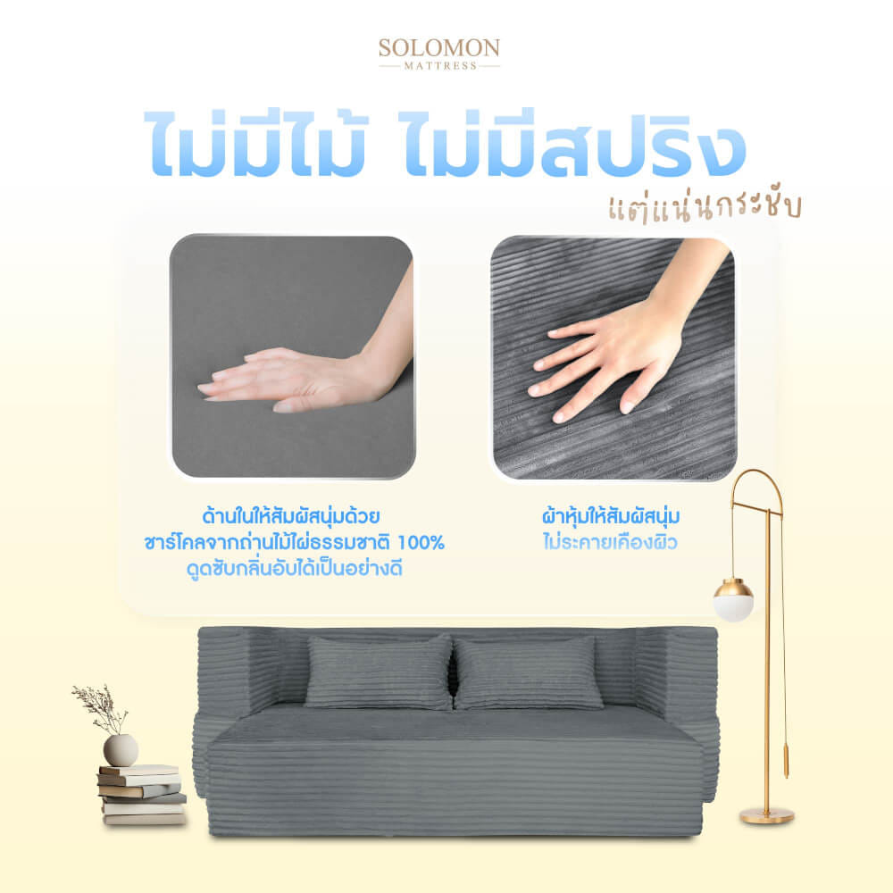 โซฟาเบด SOLOMON รุ่น LUME สีเทา จัดส่งแบบอัดสุญญากาศ_5