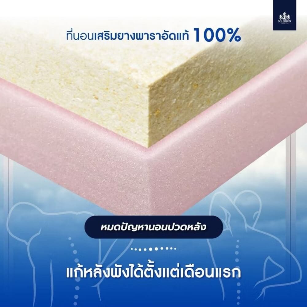 ที่นอน 6 ฟุต SOLOMON รุ่น LINDA สีขาว หนา 6 นิ้ว_1