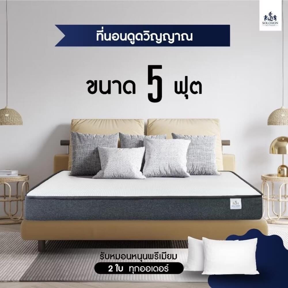 ที่นอน 6 ฟุต SOLOMON รุ่น ดูดวิญญาณ หนา 4 นิ้ว_6