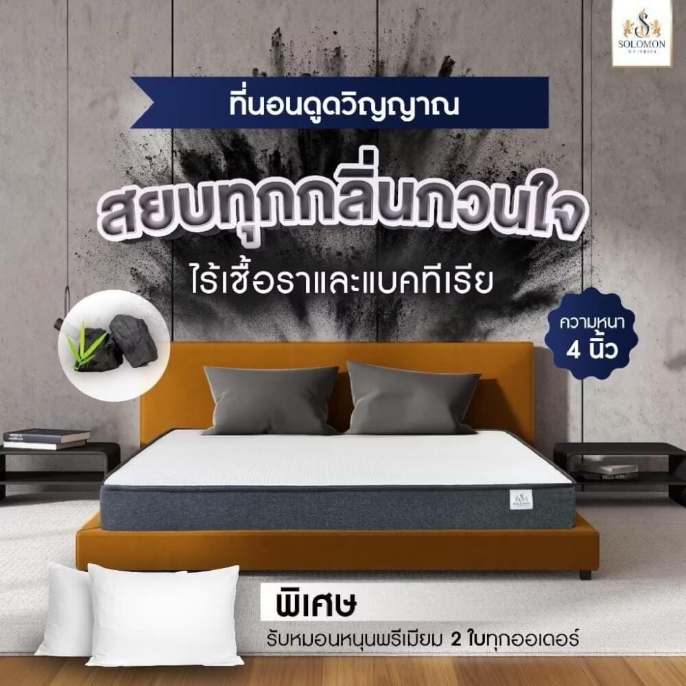 ที่นอน 6 ฟุต SOLOMON รุ่น ดูดวิญญาณ หนา 4 นิ้ว_10