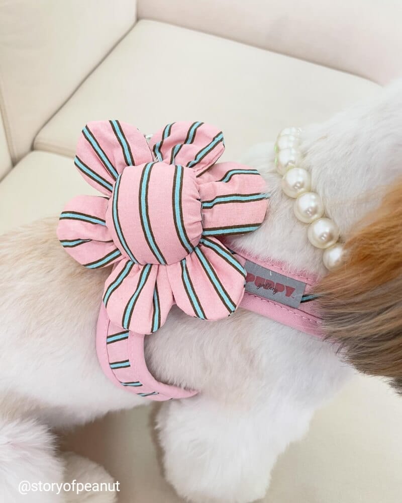 ของเล่นสัตว์เลี้ยง PUPPY GALLERY Stripe Daisy Toy สีชมพู (มีเสียงเมื่อบีบ)
