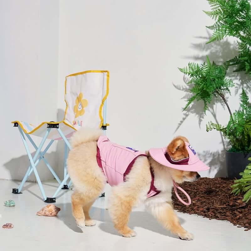 หมวกสัตว์เลี้ยง PUPPY GALLERY ไซซ์ M สีชมพู มาพร้อม Cooling Pads