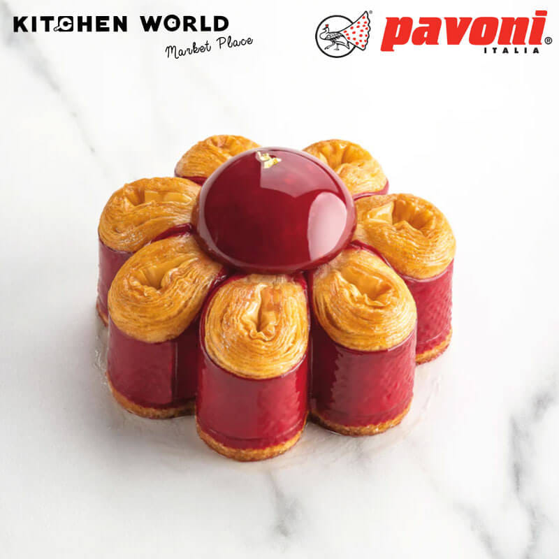 พิมพ์เค้กสแตนเลสเจาะรูรูปดอกไม้ PAVONI BW1436-51 ขนาด 10 ซม.