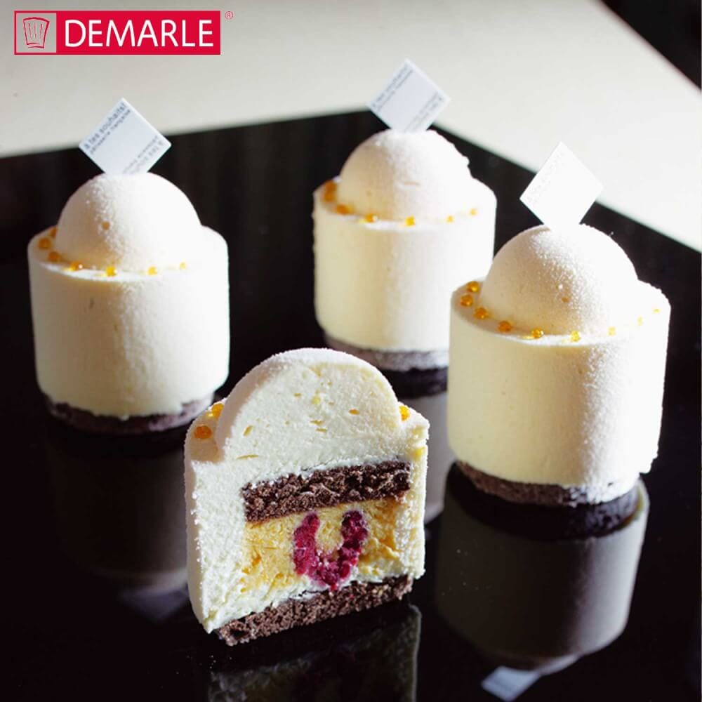 พิมพ์อบขนมเฟล็กซิแพนซิลิโคนครึ่งทรงกลม DEMARLE BW0657 ขนาด 60X40 ซม. สีดำ