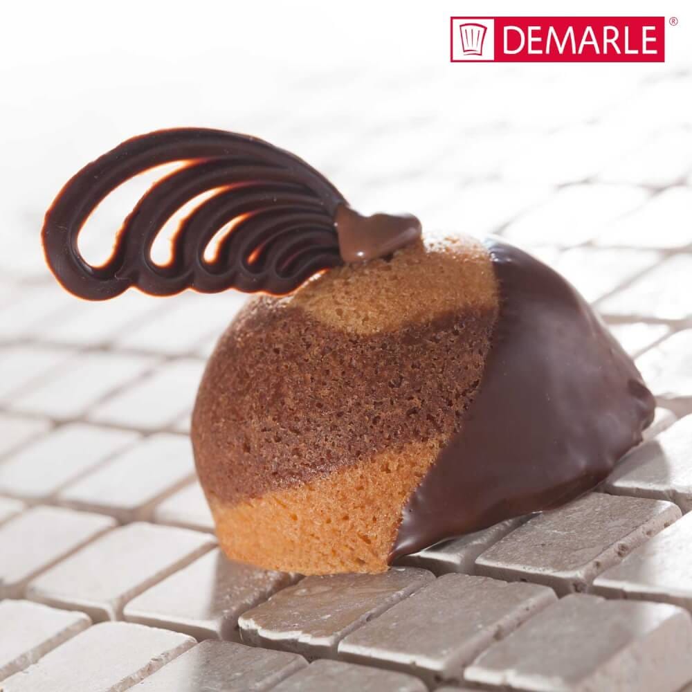 พิมพ์อบขนมเฟล็กซิแพนซิลิโคนครึ่งทรงกลม DEMARLE BW0657 ขนาด 60X40 ซม. สีดำ