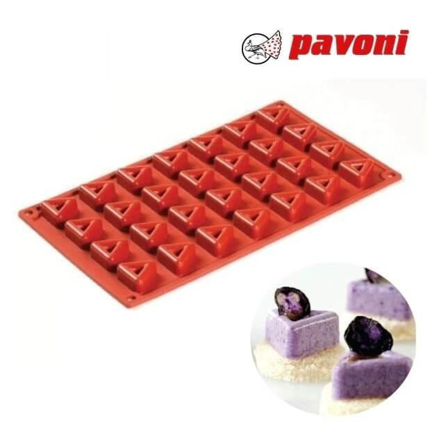พิมพ์อบขนมซิลิโคนทรงสามเหลี่ยม PAVONI BW1583-076 จำนวน 28 ชิ้น สีแดง_5