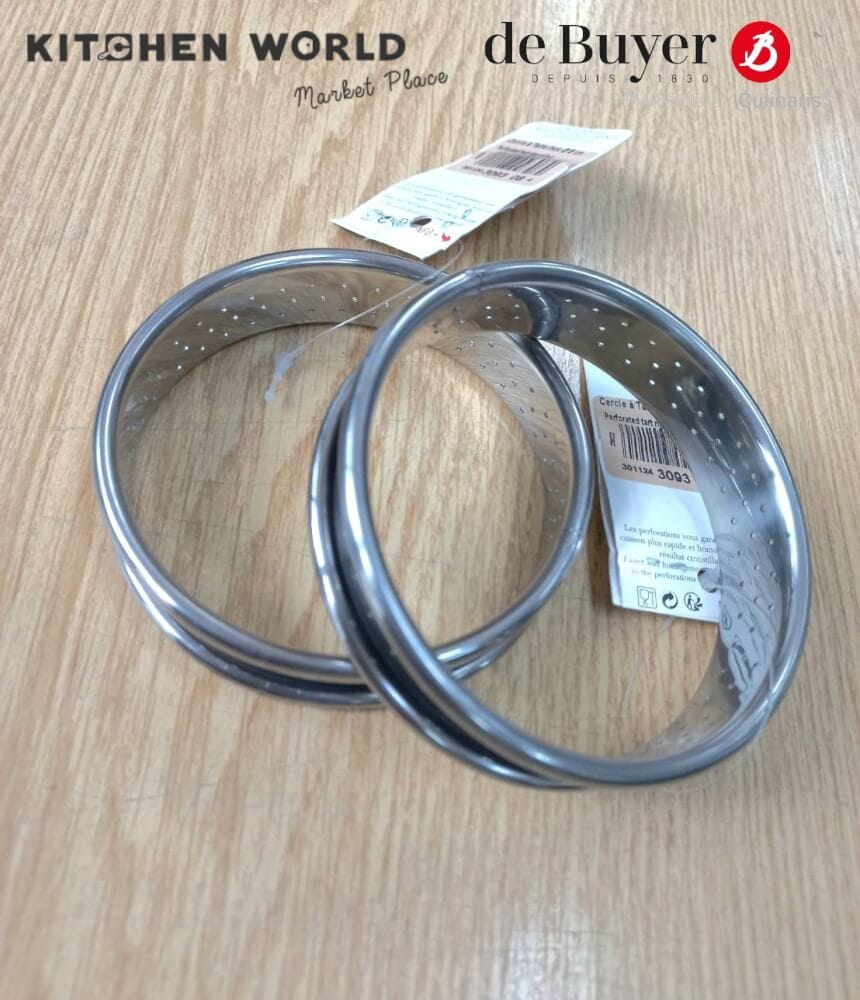 พิมพ์อบทาร์ตเจาะรูขอบม้วนสแตตนเลส DE BUYER BW1089-8 ขนาด 8 ซม._8
