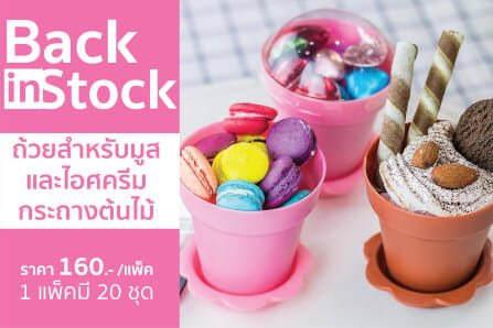 ชุดถ้วยขนมพร้อมฝาโดมและช้อน KCW PK1314-PI จำนวน 20 ชิ้น สีชมพู_4