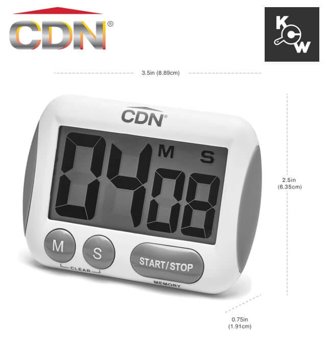 นาฬิกาจับเวลาในครัวตัวเลขใหญ่พิเศษ CDN PT0344 สีขาว_10