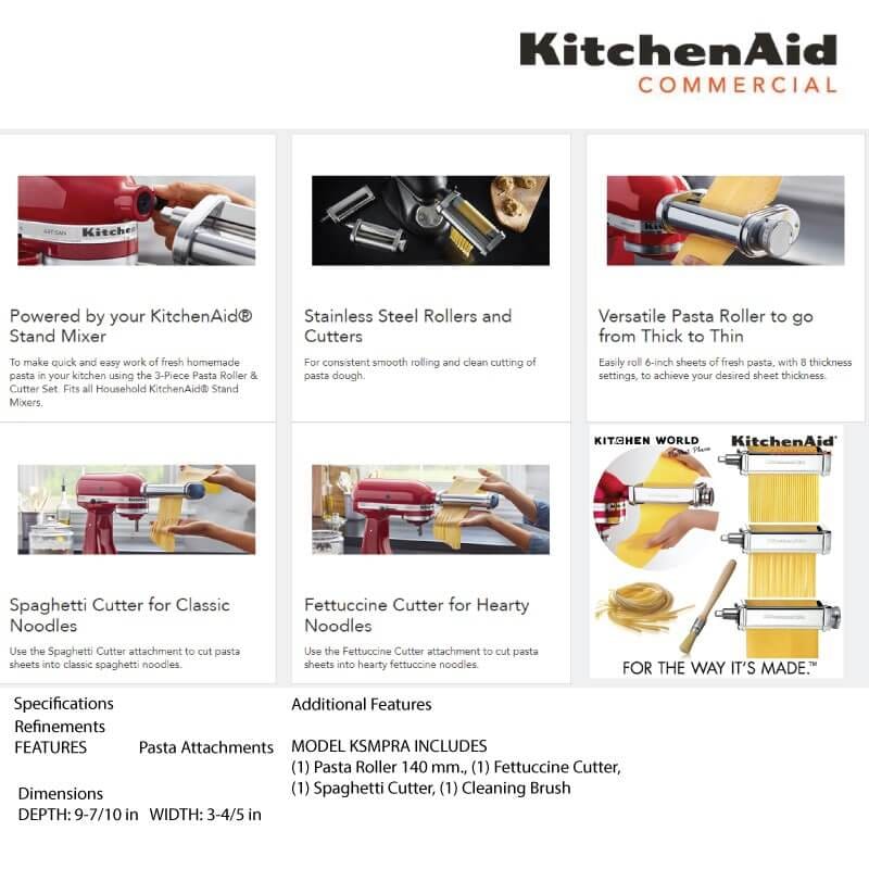 อุปกรณ์เสริมสำหรับทำพาสต้า 3 IN 1 KITCHENAID ASS-KA-KSMPRA เชต 3 ชิ้น_10