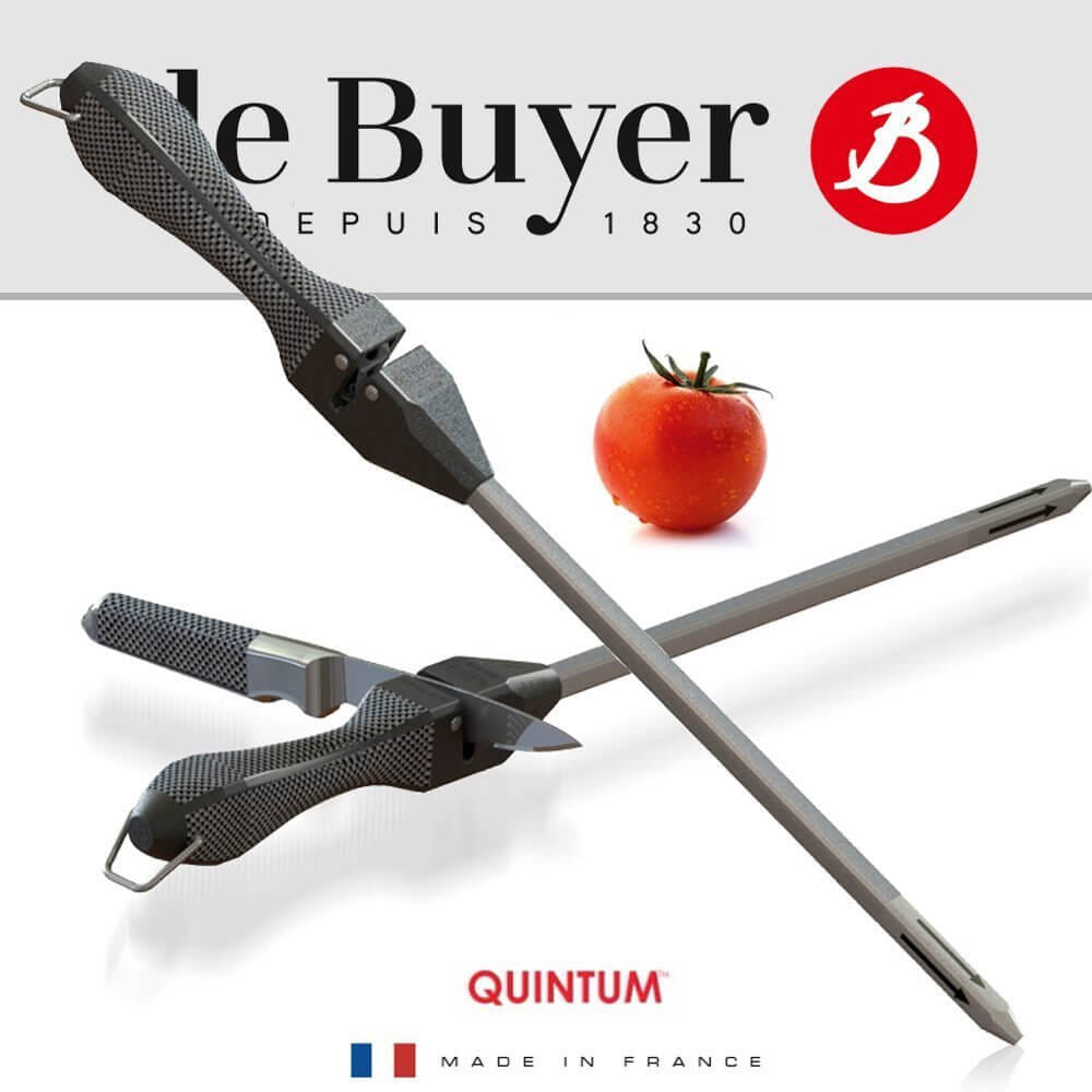 แท่งลับมีดควอนตัม พร้อมหินลับมีดในตัว de buyer 4291.00 ขนาด 45 ซม.
