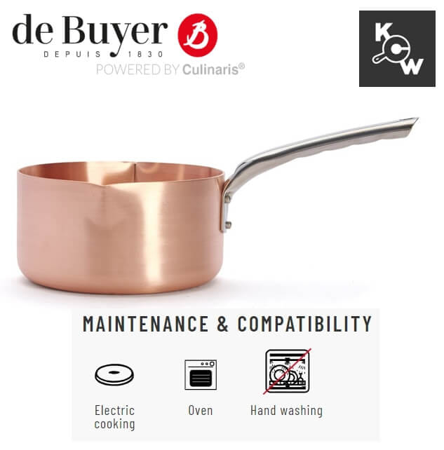 หม้อต้มน้ำตาลทองแดง DE BUYER CW3400 กว้าง 20 ซม.X สูง 11 ซม. 3.4 ลิตร_3