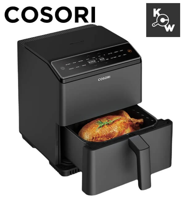 หม้อทอดไร้น้ำมัน อบลมร้อน Cosori Dual Blaze® CAF-P583S-KEU 6.8 ควอร์ต สีดำ_4