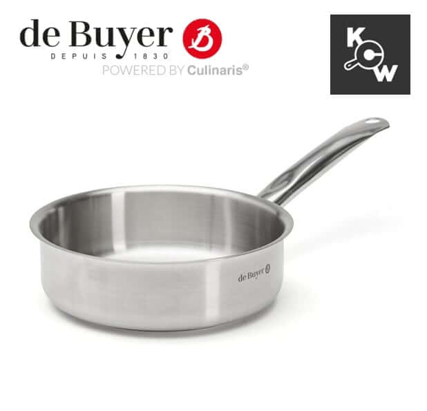 กระทะผัดสเตนเลส de buyer พริมแอพเพตี้ 3502.20 กว้าง 20ซม.xสูง 6ซม.